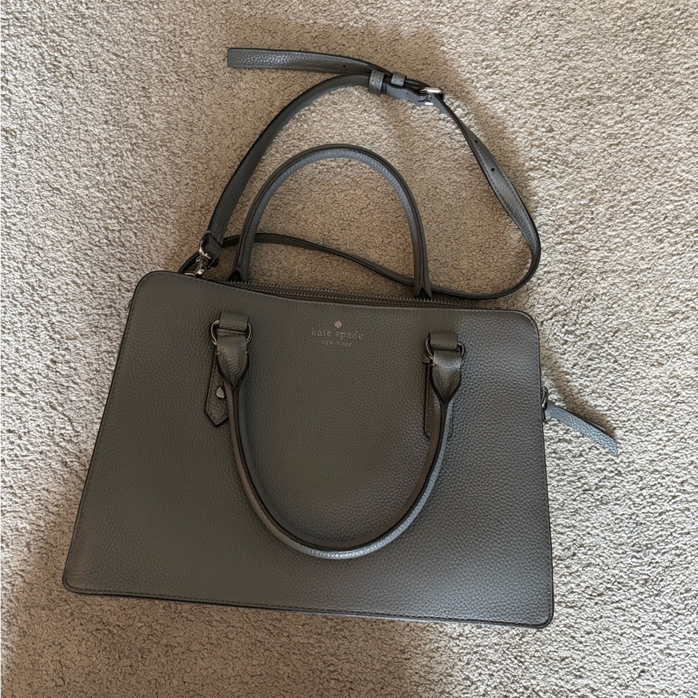 Kate Spade Charcoal Leather Satchel